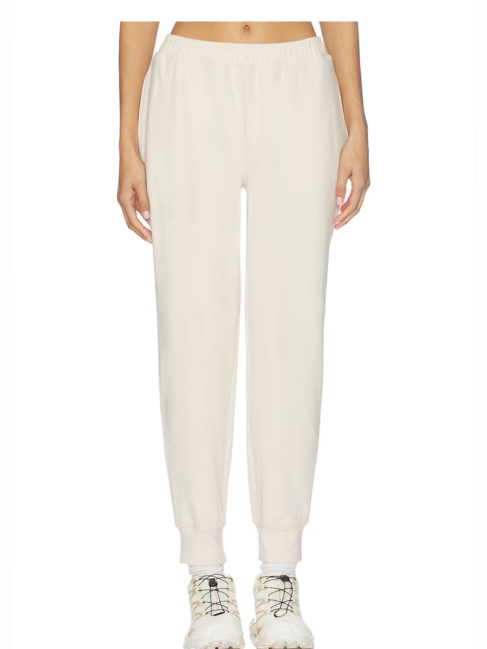 Varley Brushedrib Slim Cuff 25 Pant in Cement Marl